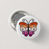Lesbische Pride Vlinder Speld Badge Ronde Button 3,2 Cm (Voorkant /achterkant)