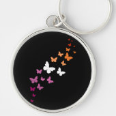 Lesbische Pride Vlinderpad Sleutelhanger (Voorkant)