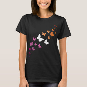 Lesbische Pride Vlinderpad T-shirt