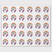 Lesbische Pride Vuist Cirkelprint Cadeaupapier (Vlak)