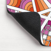 Lesbische Pride Zen Doodle Abstract Modern Roze Muismat (Hoek)