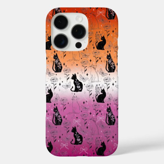 Lesbische Pride Zwarte Kat - Mystieke Heks Case-Mate iPhone Case (Achterkant)