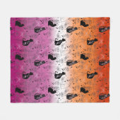 Lesbische Pride Zwarte Kat - Mystieke Heks Fleece Deken (Voorkant (Horizontaal))