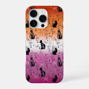 Lesbische Pride Zwarte Kat - Mystieke Heks iPhone 16 Pro Hoesje