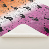 Lesbische Pride Zwarte Kat - Mystieke Heks Sherpa Deken (3/4)