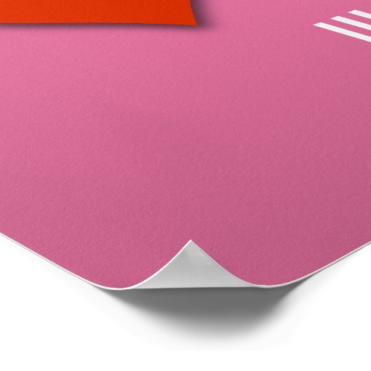 Lesbische prideharten met aangepaste tekst poster (Hoek)