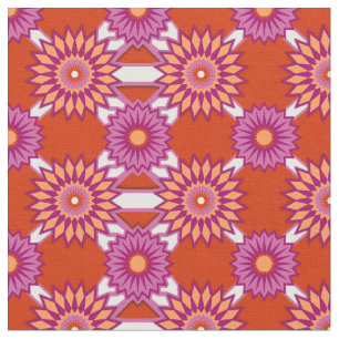 Lesbische pridekleuren/oranje bloempatroon stof