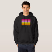 Lesbische Pridevlag (dageraad) Hoodie (Voorkant volledig)