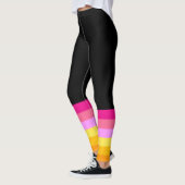 Lesbische Pridevlag (dageraad) Leggings (Links)