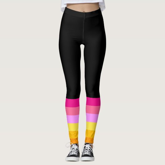 Lesbische Pridevlag (dageraad) Leggings (Voorkant)