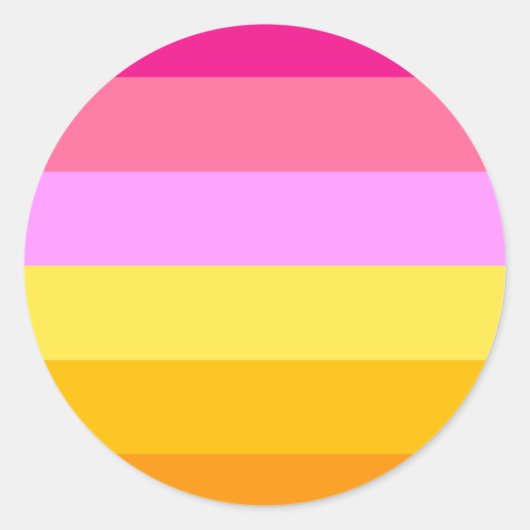 Lesbische Pridevlag (dageraad) Ronde Sticker (Voorkant)