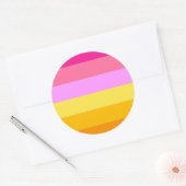 Lesbische Pridevlag (dageraad) Ronde Sticker (Envelop)