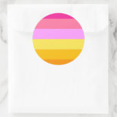 Lesbische Pridevlag (dageraad) Ronde Sticker (Tas)