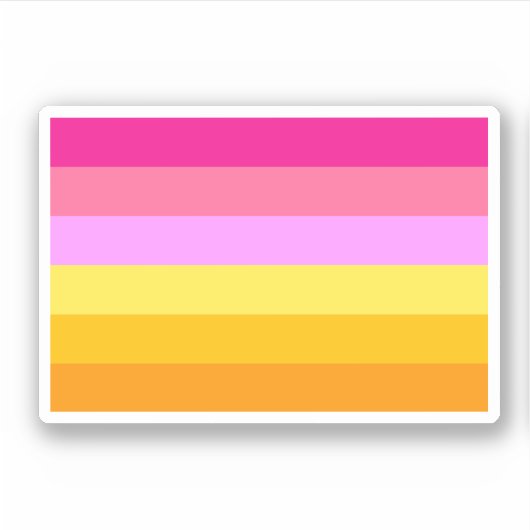 Lesbische Pridevlag (dageraad) Sticker (Voorkant)