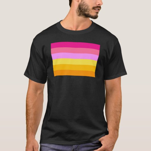 Lesbische Pridevlag (dageraad) T-shirt (Voorkant)
