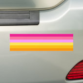 Lesbische Pridevlag (Dawn) Bumpersticker (Op auto)