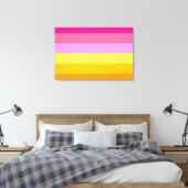 Lesbische Pridevlag (Dawn) Canvas Afdruk (Insitu (Slaapkamer))