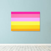 Lesbische Pridevlag (Dawn) Canvas Afdruk (Insitu (Houten vloer))