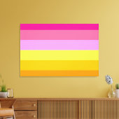 Lesbische Pridevlag (Dawn) Canvas Afdruk (Insitu (Woonkamer))