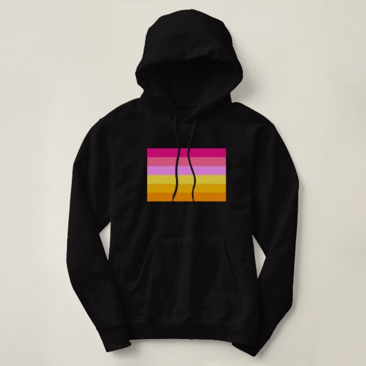 Lesbische Pridevlag (Dawn) Hoodie (Design voorkant)