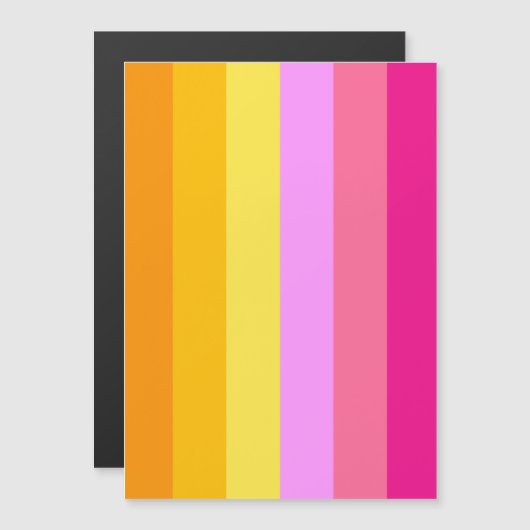 Lesbische Pridevlag (Dawn) Magnetische Uitnodiging (Voorkant / Achterkant)