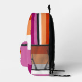 Lesbische pridevlag en regenboog met aangepaste te bedrukte rugzak (Rechts)