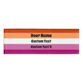 Lesbische pridevlag naambadge (Voorkant)