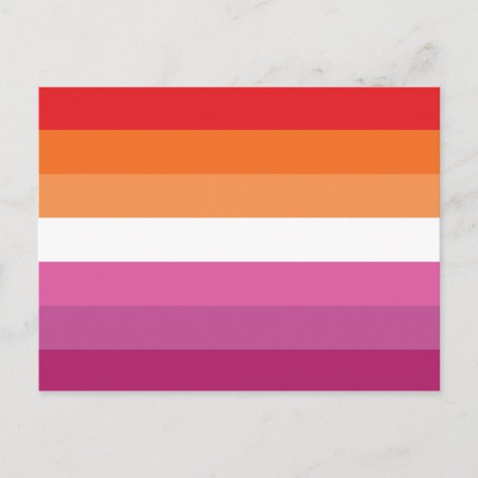Lesbische Pridevlag (Zonsondergang) Briefkaart (Voorkant)