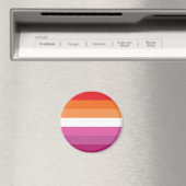 Lesbische Pridevlag (Zonsondergang) Magneet (Insitu (Vaatwasser))