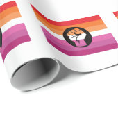 Lesbische protestvlag cadeaupapier (Rol Hoek)