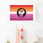 Lesbische protestvlag spandoek (Insitu)