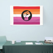 Lesbische protestvlag spandoek (Beurs)
