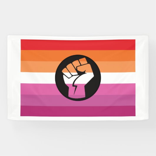 Lesbische protestvlag spandoek (Horizontaal)