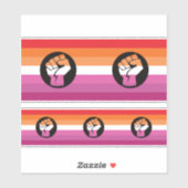 Lesbische protestvlag sticker (Vel)