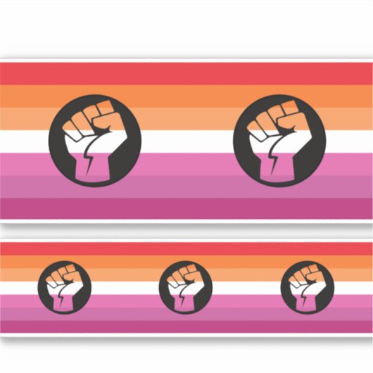 Lesbische protestvlag sticker (Voorkant)