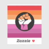 Lesbische protestvlag sticker (Vel)