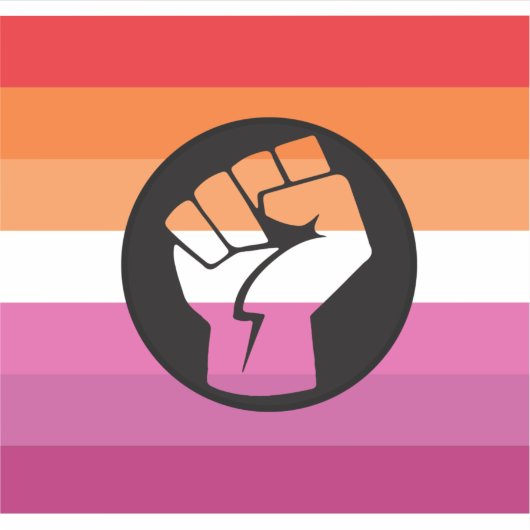 Lesbische protestvlag sticker (Voorkant)