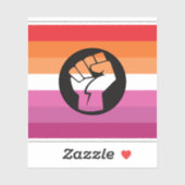 Lesbische protestvlag sticker (Vel)