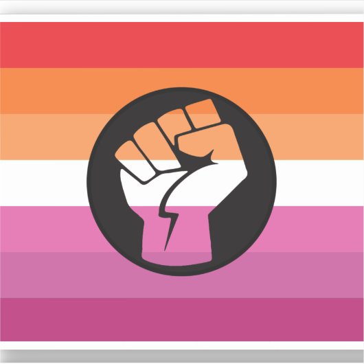 Lesbische protestvlag sticker (Voorkant)