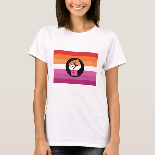 Lesbische protestvlag t-shirt (Voorkant)
