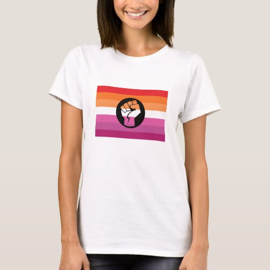 Lesbische protestvlag t-shirt (Voorkant)