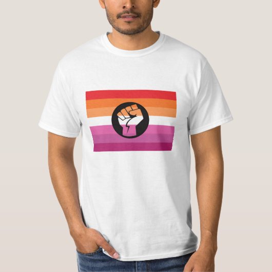 Lesbische protestvlag t-shirt (Voorkant)
