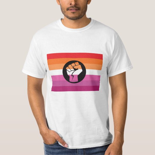 Lesbische protestvlag t-shirt (Voorkant)