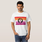 Lesbische protestvlag t-shirt (Voorkant volledig)