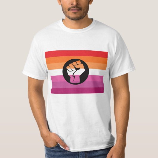 Lesbische protestvlag t-shirt (Voorkant)