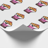 Lesbische protestvuist cadeaupapier (Hoek)