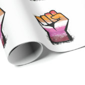 Lesbische protestvuist cadeaupapier (Rol Hoek)