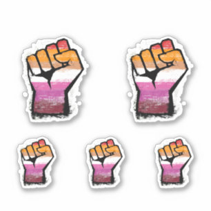 Lesbische protestvuist sticker