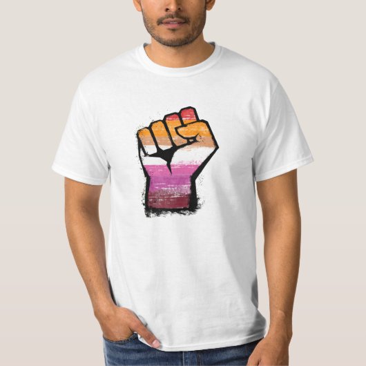 Lesbische protestvuist t-shirt (Voorkant)