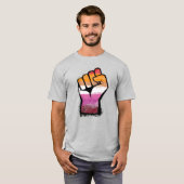 Lesbische protestvuist t-shirt (Voorkant volledig)